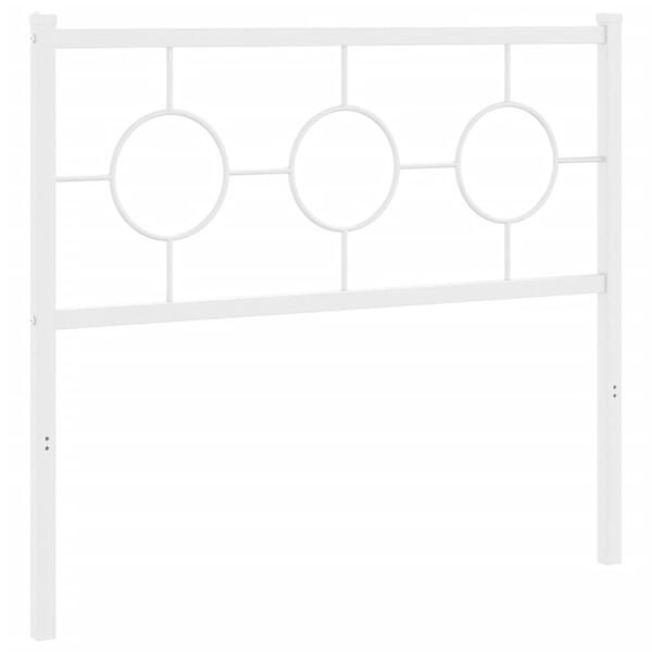 vidaXL Tête de lit métal blanc 100 cm