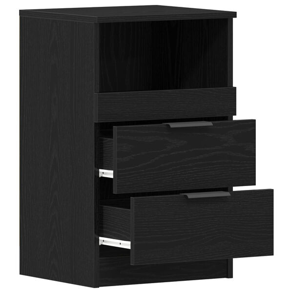 vidaXL Cabinet de chevet Ch&ecirc;ne noir 40 x 35 x 65 cm Bois d'ing&eacute;nierie