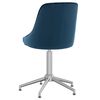 vidaXL Chaises pivotantes &agrave; manger lot de 4 bleu velours