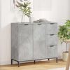 vidaXL Buffet Gris b&eacute;ton 89,5 x 33 x 82 cm Bois d'ing&eacute;nierie
