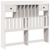 vidaXL T&ecirc;te de lit avec rangement blanc 135 cm bois massif de pin