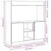 vidaXL Buffet haut ch&ecirc;ne fum&eacute; 92x33x100 cm bois d'ing&eacute;nierie