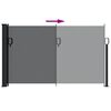 vidaXL Auvent lat&eacute;ral r&eacute;tractable noir 117x300 cm