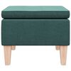 vidaXL Tabouret avec pieds en bois Vert fonc&eacute; Tissu