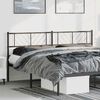vidaXL T&ecirc;te de lit m&eacute;tal noir 180 cm