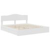 vidaXL Lit de Rangement Blanc 180 x 200 cm Bois d'ing&eacute;nierie