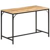 vidaXL Table &agrave; manger 110x55x75 cm bois de manguier massif brut et fer