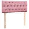 vidaXL Sommier &agrave; lattes de lit avec matelas Rose 120x200 cm Velours