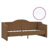 vidaXL Lit avec matelas et &eacute;clairage USB Marron Tissu 90x200 cm
