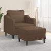vidaXL Fauteuil avec repose-pied Marron 60 cm Tissu