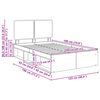 vidaXL Cadre de lit Blanc 120 x 190 cm Bois de pin massif