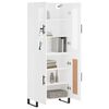 vidaXL Buffet haut Blanc 69,5x34x180 cm Bois d'ing&eacute;nierie