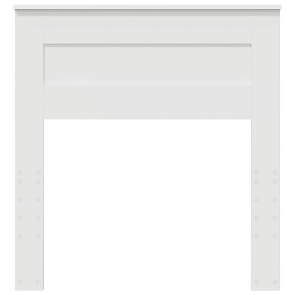 vidaXL T&ecirc;te de lit avec t&ecirc;te de lit Blanc 90 cm Bois d'ing&eacute;nierie