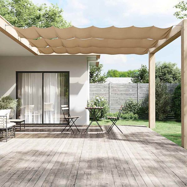 vidaXL Auvent vertical Taupe 180x1000 cm Tissu oxford