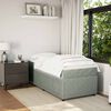 vidaXL Sommier &agrave; lattes de lit et matelas Gris clair 80x200 cm Velours