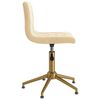 vidaXL Chaises pivotantes &agrave; manger lot de 4 cr&egrave;me velours