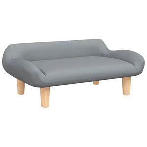 vidaXL Lit pour chien gris clair 70x40x24 cm tissu