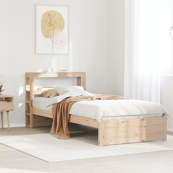 vidaXL Cadre de lit avec t&ecirc;te de lit sans matelas 75x190 cm