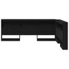 vidaXL T&ecirc;te de lit de rangement Ch&ecirc;ne noir 140 cm Bois d'ing&eacute;nierie