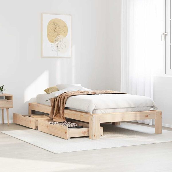 vidaXL Cadre de lit sans matelas 90x190 cm bois de pin massif