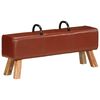 vidaXL Banc de gymnastique marron 110 cm cuir v&eacute;ritable