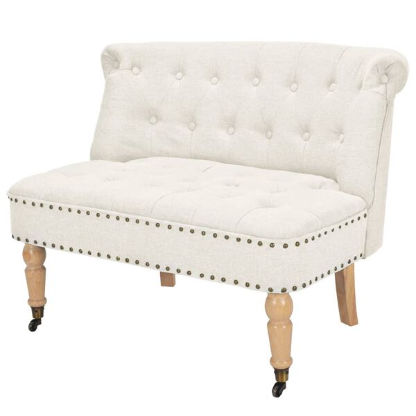 vidaXL Canap&eacute; tissu 94 x 67 x 76 cm blanc