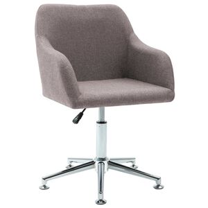 vidaXL Chaise pivotante de bureau Taupe Tissu