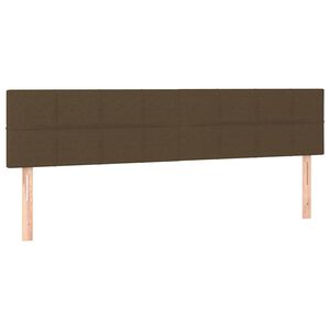 vidaXL T&ecirc;tes de lit Marron fonc&eacute; 160 x 5 x 78/88 cm Tissu