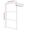 vidaXL Paroi de douche Blanc 115x195 cm Verre ESG transparent