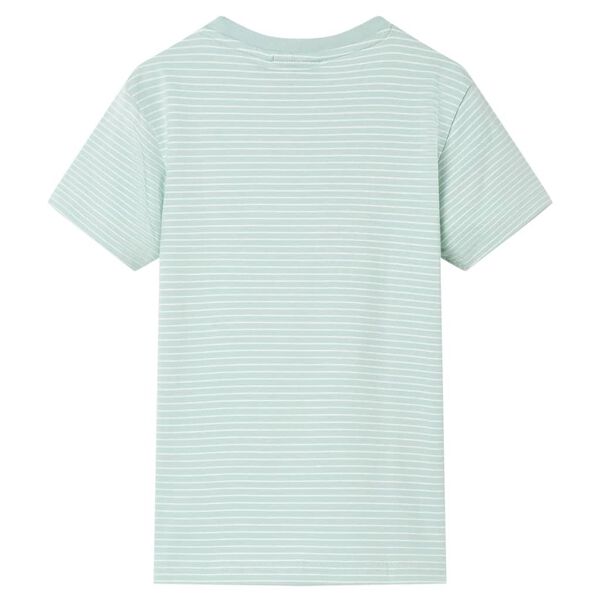 T-shirt &agrave; rayures pour enfants menthe clair 140