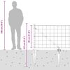 vidaXL Cl&ocirc;ture avec poteaux Gris 0.8 x 10 m Acier