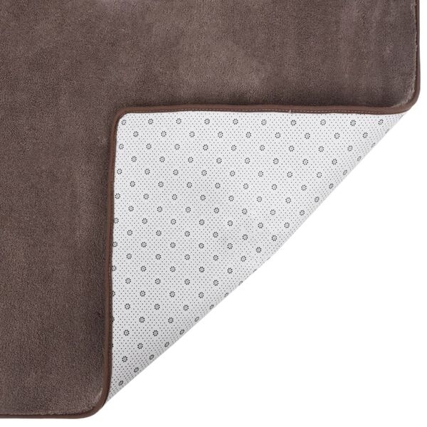 vidaXL Tapis peluche Taupe 200x140 cm