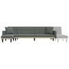 vidaXL Canap&eacute;-lit en forme de L gris fonc&eacute; 275x140x70 cm tissu