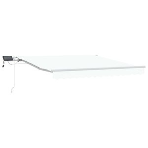 vidaXL Auvent r&eacute;tractable Blanc 350 x 250 cm Tissu et Aluminium