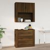 vidaXL Armoire murale Ch&ecirc;ne marron 80x33x80 cm Bois d'ing&eacute;nierie