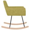 vidaXL Chaise &agrave; bascule Vert Tissu