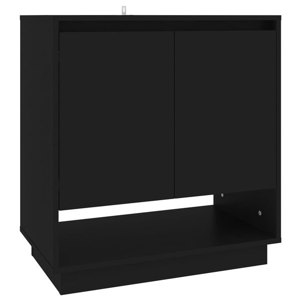 vidaXL Buffet Noir 70x41x75 cm Bois d'ing&eacute;nierie