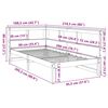 vidaXL Lit biblioth&egrave;que sans matelas blanc 90x190cm bois de pin massif