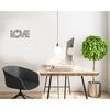Homemania D&eacute;coration murale Mot Love 50x20 cm Acier Noir