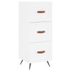 vidaXL Buffet haut Blanc 34,5x34x180 cm Bois d'ing&eacute;nierie