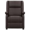 vidaXL Fauteuil de massage marron cuir v&eacute;ritable