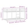 vidaXL Lit superpos&eacute; sans matelas rose 75x190 cm bois de pin massif