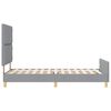 vidaXL Cadre de lit avec t&ecirc;te de lit Gris clair 90 x 190 cm tissu