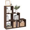 vidaXL &Eacute;tag&egrave;re s&eacute;paratrice de pi&egrave;ce 3 niveaux ch&ecirc;ne marron 99x29x99 cm