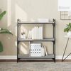 vidaXL Biblioth&egrave;que 3 niveaux sonoma gris 76x32x88cm bois d'ing&eacute;nierie