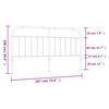 vidaXL T&ecirc;te de lit de remplacement m&eacute;tal noir 180 cm