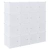 vidaXL Cubes de rangement 16 pcs avec tiges de suspension PP