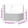 vidaXL Salon de jardin 9 pcs avec coussins Gris R&eacute;sine tress&eacute;e