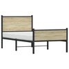 vidaXL Cadre de lit en m&eacute;tal sans matelas ch&ecirc;ne sonoma 100x190 cm