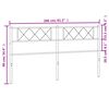 vidaXL T&ecirc;te de lit de remplacement m&eacute;tal blanc 200 cm